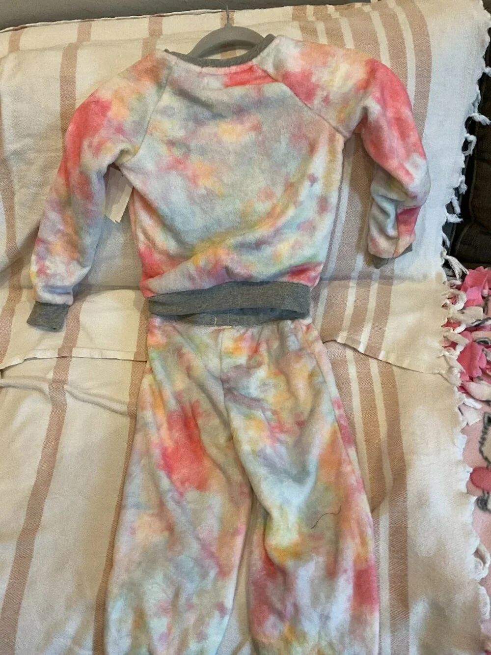 NWT P.J. Salvage Kids Tie-Dye Plush Lounge Set | Size S/8 | Girls
